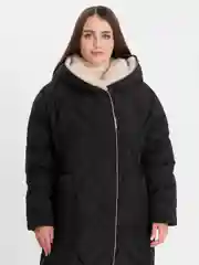 Черный пуховик женский
