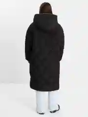 Черный пуховик женский