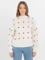Белый свитер оверсайз
