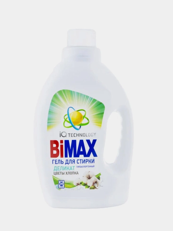 Гель для стирки BiMax Деликат Цветы хлопка, автомат, 1300 г