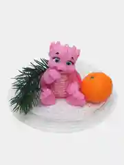Розовый сувенирное мыло "Дракон Кокетка", ручной работы