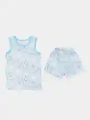 Лазурный майка детская для мальчика, комплект майка и трусы,нижнее белье хлопок для малышей