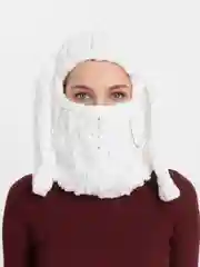 Белый балаклава вязаная
