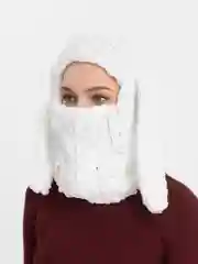 Белый балаклава вязаная