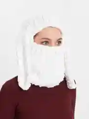 Белый балаклава вязаная