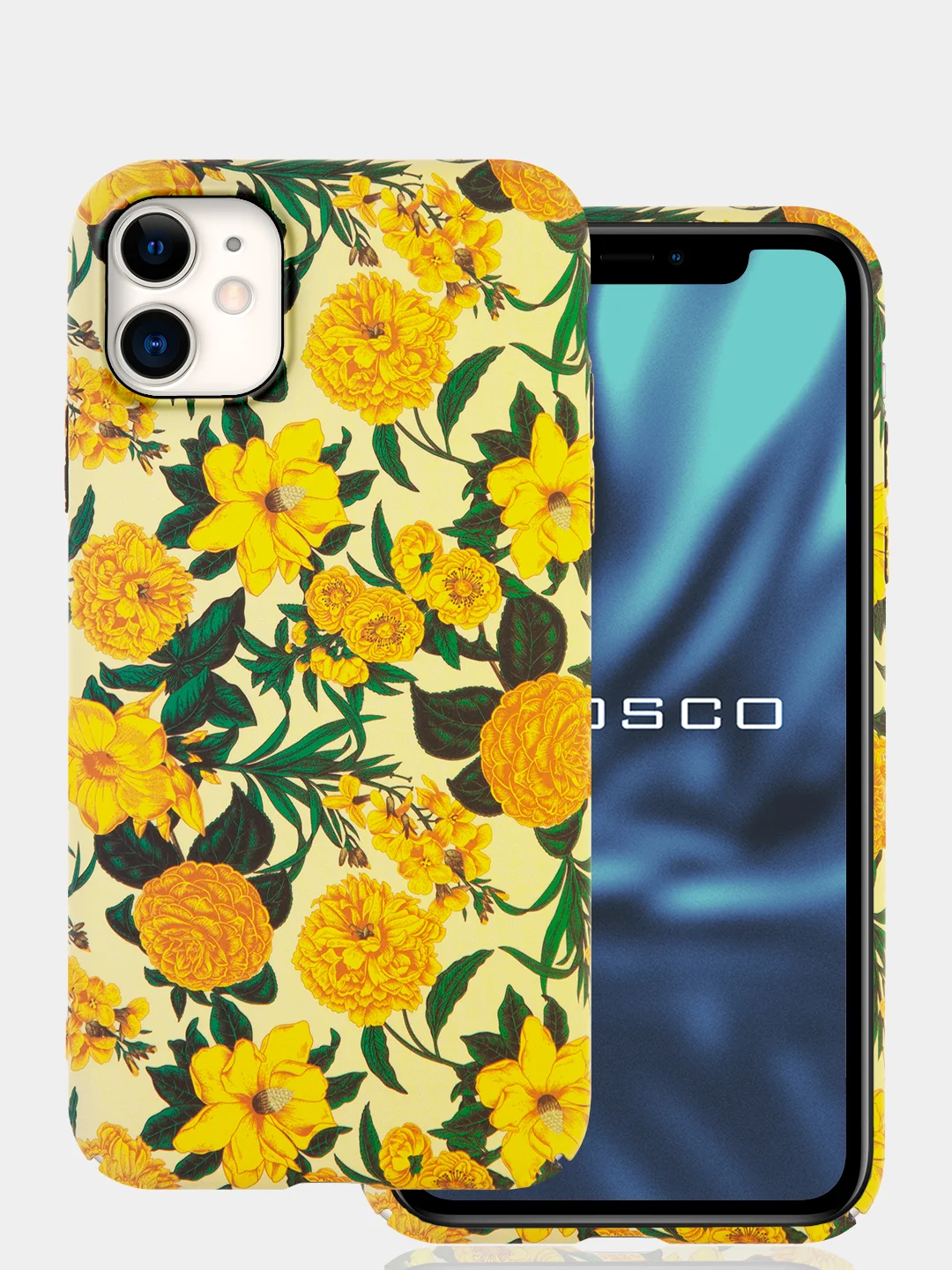 Желтый чехол с принтом Rosco для iPhone 11, пластиковый, с защитой камер