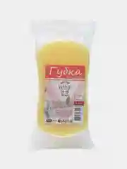 Желтый губка для тела "Восьмёрка", 15 х 8 х 3,5 см