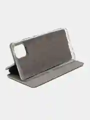 Серый чехол-книжка для Samsung A01/A01 Core/A31/A40/A41/J3 2016/S9/S20FE/A70/A71/A81/A6/A6 Plus