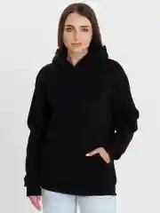 Черный худи утепленное, унисекс, толстовка с начесом