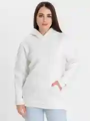 Белый худи утепленное, унисекс, толстовка с начесом