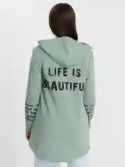 Оливковый толстовка на молнии Life Is 417, оливковая