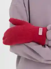 Бордовый варежки подростковые, зимние, двухслойные, с ветрозащитой