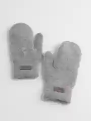 Серый варежки подростковые, зимние, двухслойные, с ветрозащитой
