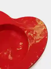 Алый подсвечник гипсовый "Сердце"