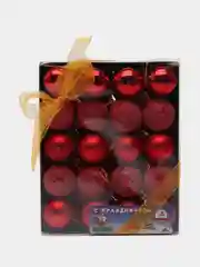 Алый елочные игрушки, набор шаров, новогодние украшения 20 штук, 3 см