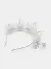Серебряный новогодний ободок на голову "Снежинка"