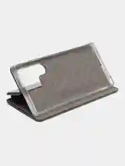 Угольный чехол-книжка для Samsung Galaxy S23 Ultra / Самсунг Галакси С23 Ультра