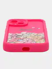 Розовый чехол на iPhone 11, 13, 14, 15, Pro, Max, прозрачный, силиконовый, чехол на Айфон
