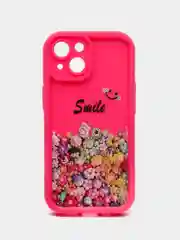 Розовый чехол на iPhone 11, 13, 14, 15, Pro, Max, прозрачный, силиконовый, чехол на Айфон