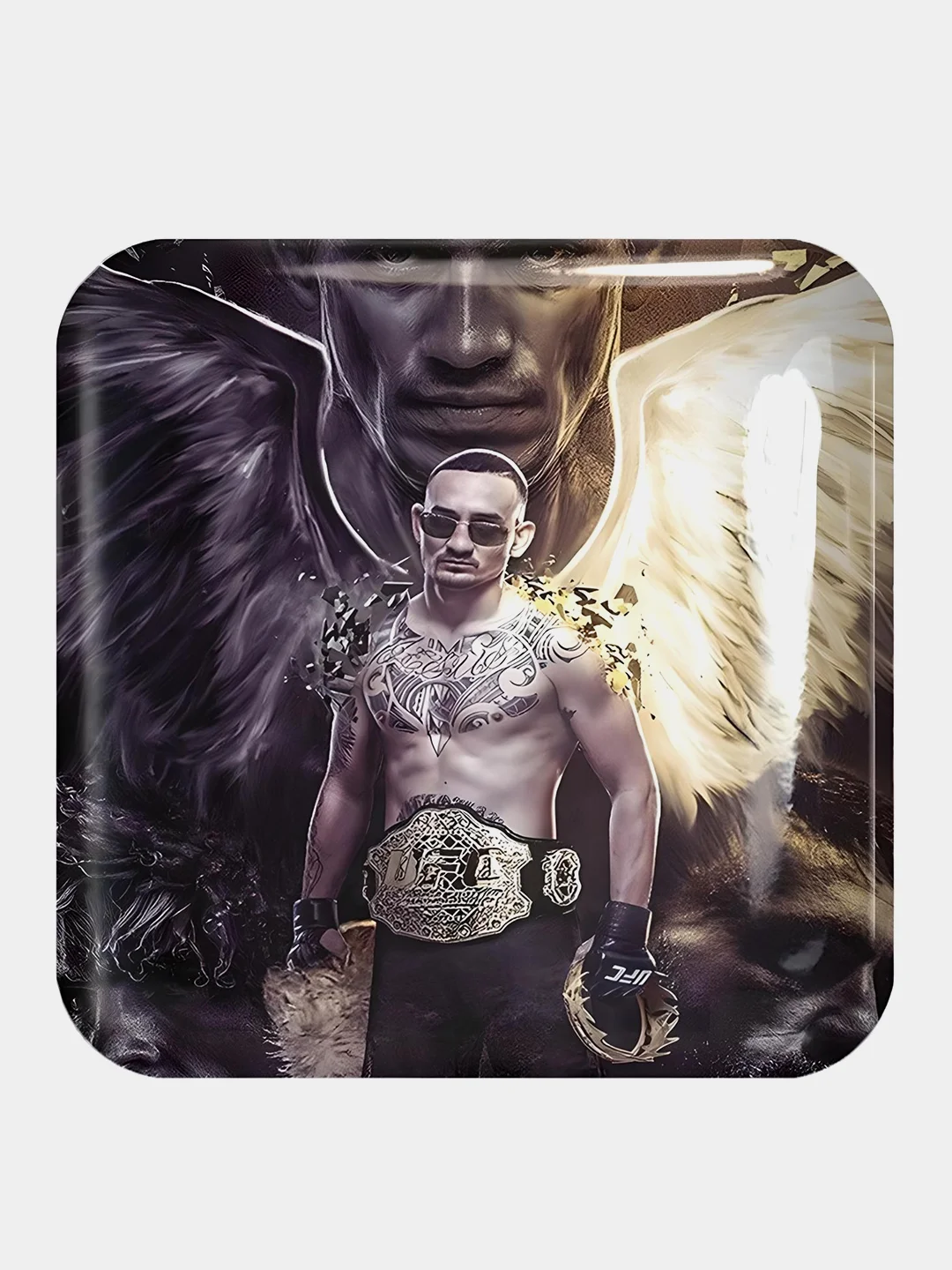 Белый 3d стикеры (наклейки) на телефон UFC Хабиб, Конор