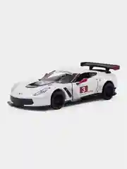 Белый машинка металлическая инерционная/2016 Corvette C7.R Race Car KT5397 1:36 /Kinsmart/