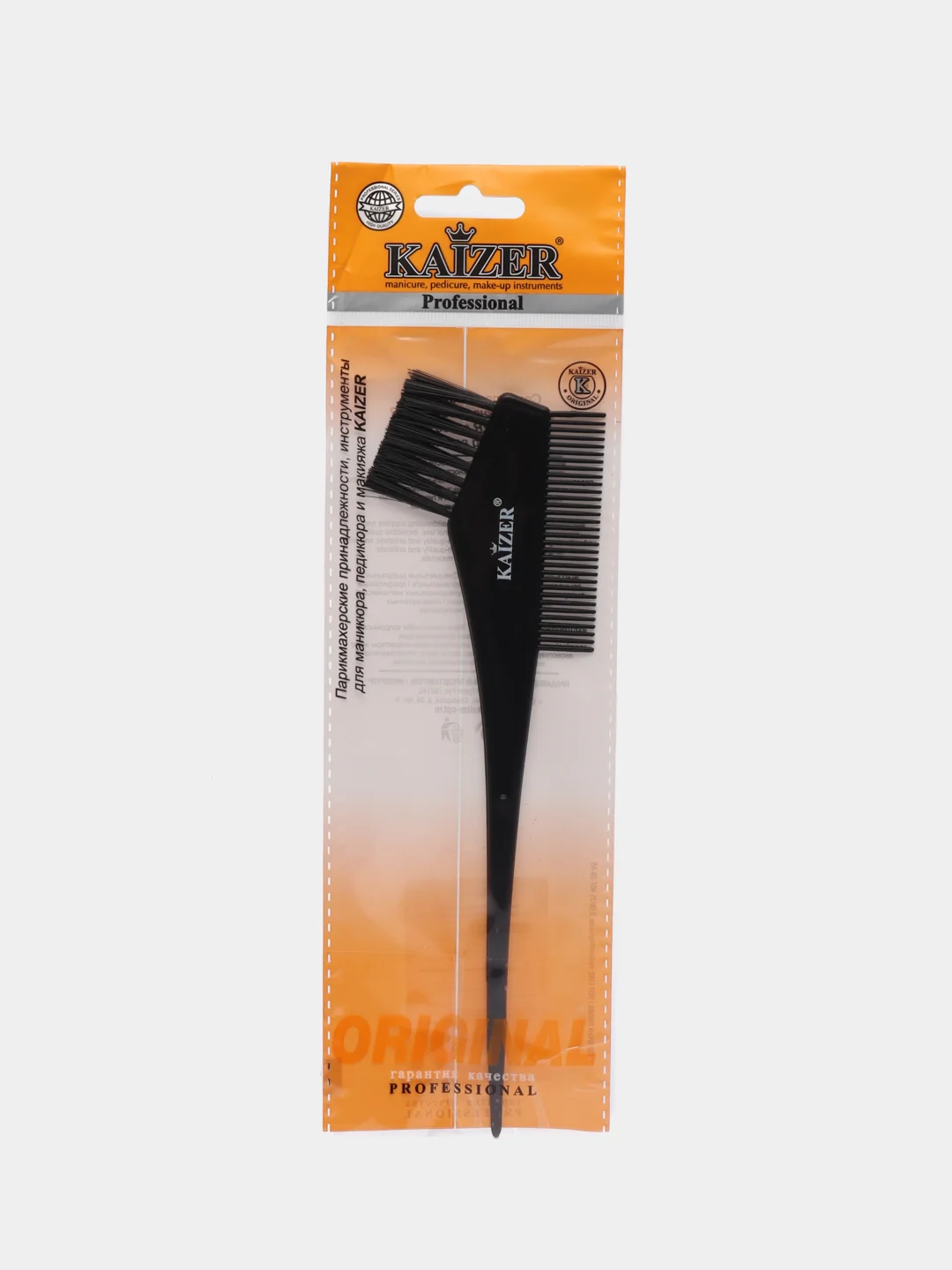 Кисть для окрашивания волос Kaizer, с расческой, искусственный ворс