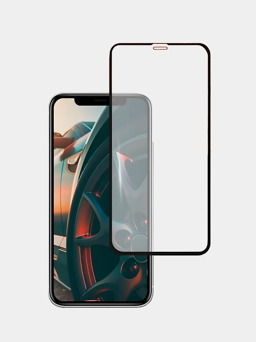 Черный защитное стекло на iPhone 8+,7+,X,11pro,12pro max,12mini,13pro max,14pro,14pro max,14plus