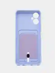 Лавандовый чехол для Tecno Spark 9 Pro / Техно Спарк 9 Про, силиконовый, с карманом для карты