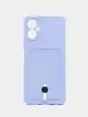 Лавандовый чехол для Tecno Spark 9 Pro / Техно Спарк 9 Про, силиконовый, с карманом для карты