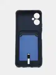 Синий меланж чехол для Tecno Spark 9 Pro / Техно Спарк 9 Про, силиконовый, с карманом для карты