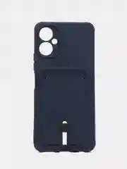 Синий меланж чехол для Tecno Spark 9 Pro / Техно Спарк 9 Про, силиконовый, с карманом для карты