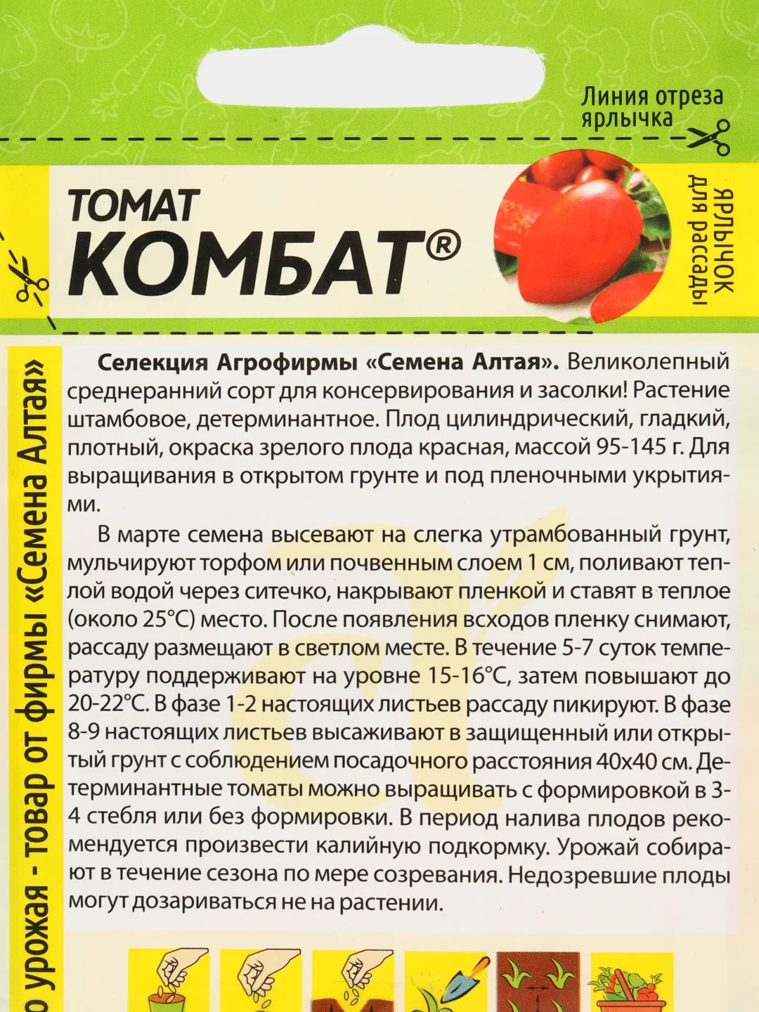 Семена Томат "Комбат", Семена Алтая