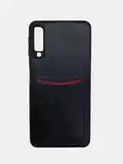 Черный чехол для Samsung Galaxy A7, A750, A9, A920, A2 Core, из экокожи