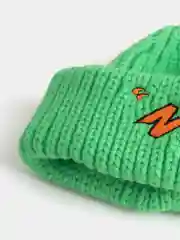 Салатовый объемная зимняя шапка бини "N"