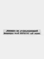 Коричневый термотрансфер, термонаклейка на одежду, надпись, цитата