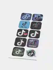 Светло-синий 3d объемные наклейки, стикеры на телефон
