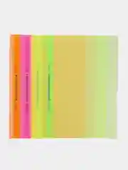 Папка-скоросшиватель, А4 140 мкм, ErichKrause Fizzy Neon, микс неон, прозрачный верх, 4 шт