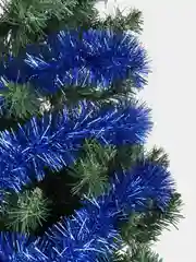 Индиго пушистая мишура, новогодняя, разноцветная, 2 м