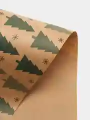 Бумага упаковочная, для подарков, новогодняя, "Holiday Trees", Золотая Сказка