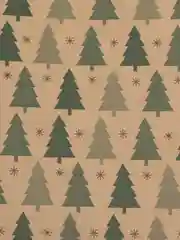 Бумага упаковочная, для подарков, новогодняя, "Holiday Trees", Золотая Сказка