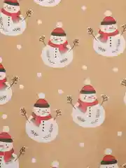 Бумага упаковочная, для подарков, новогодняя, крафт, "Snowman", 0,7 х 10 м, Золотая сказка