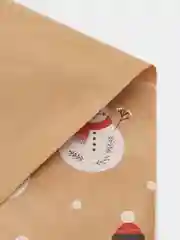 Бумага упаковочная, для подарков, новогодняя, крафт, "Snowman", 0,7 х 10 м, Золотая сказка