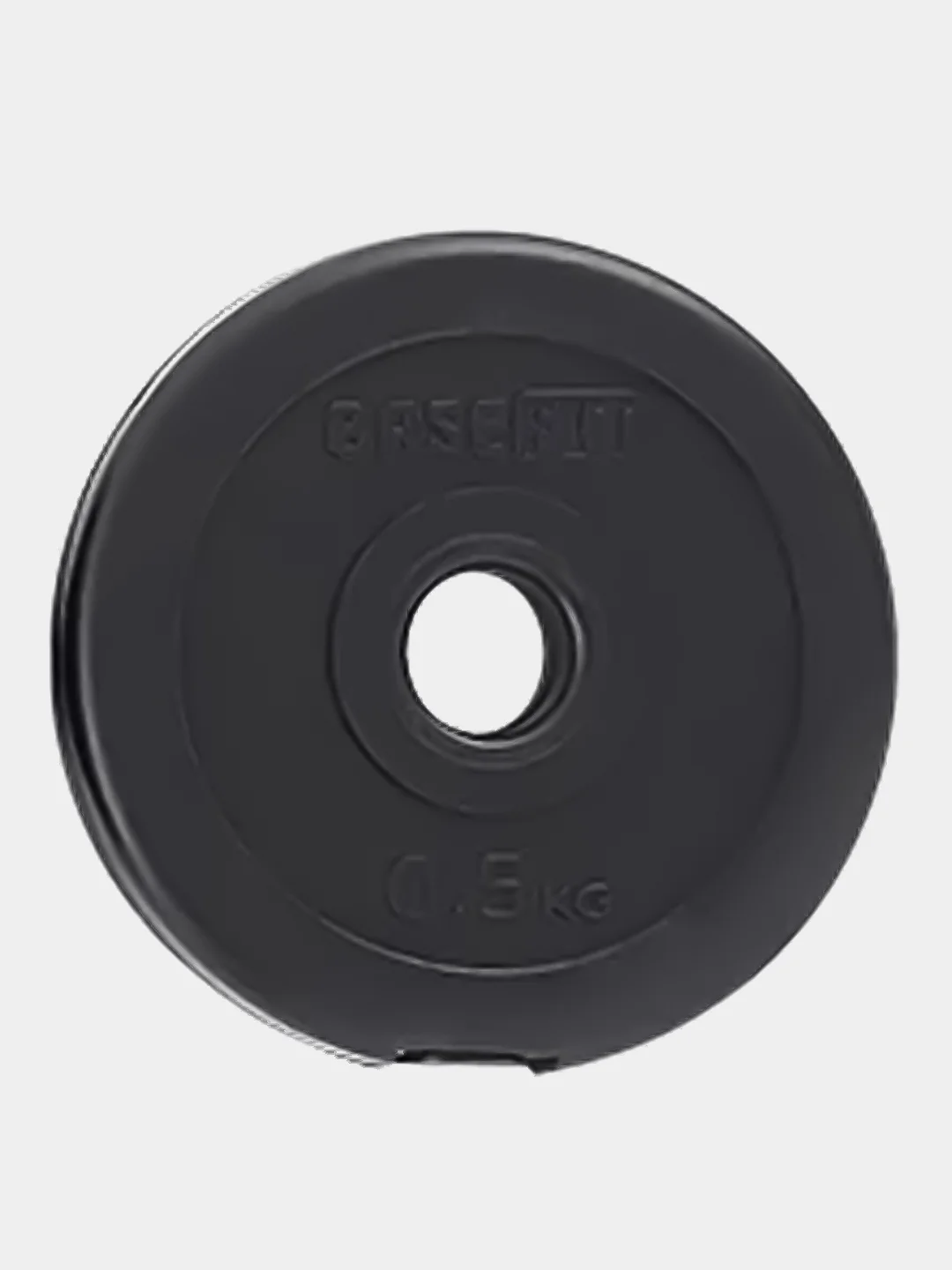 Черный диск пластиковый для штанги BASEFIT BB-20,3, d=26 мм, 0,5 кг-10 кг