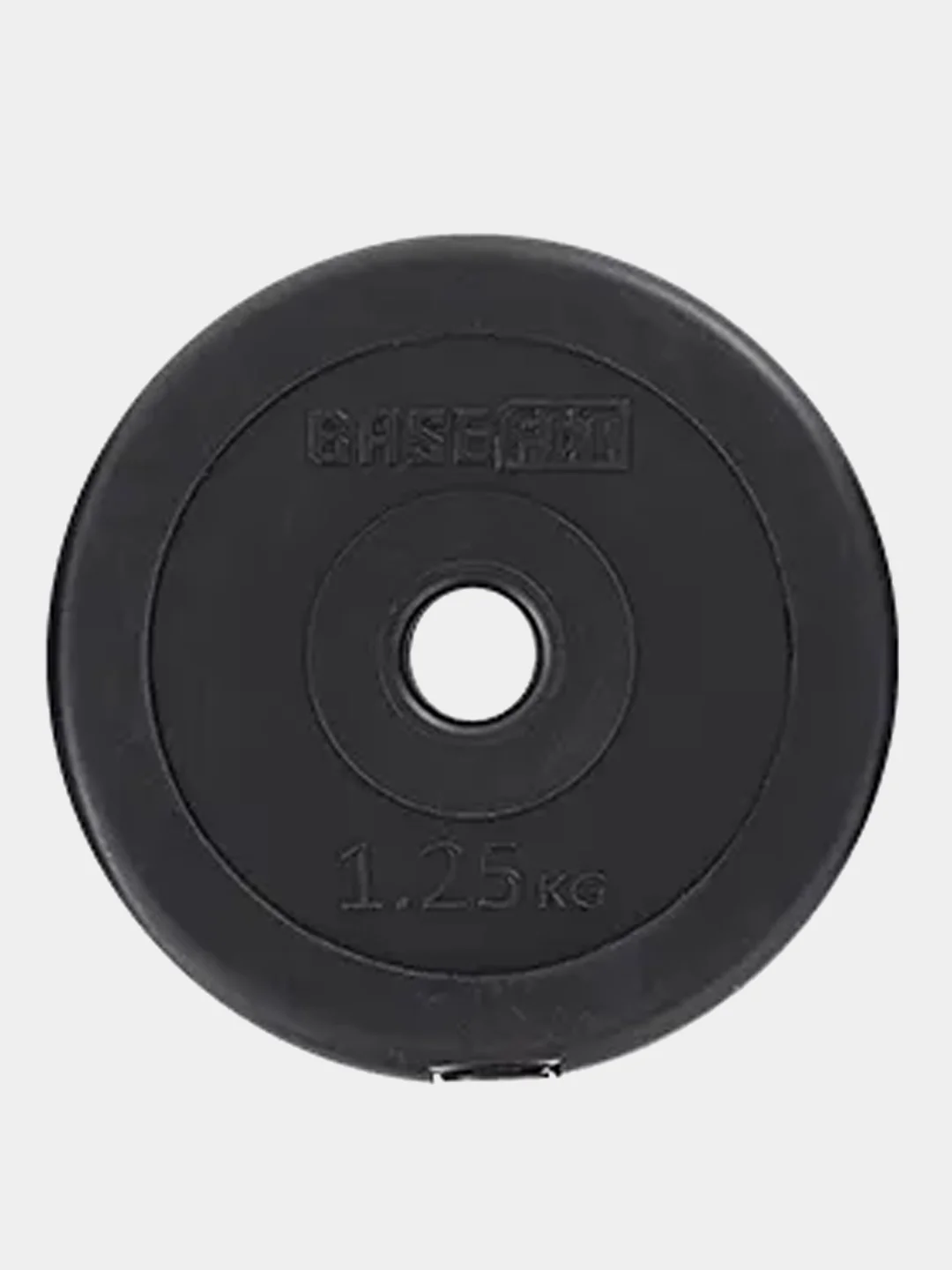 Черный диск пластиковый для штанги BASEFIT BB-20,3, d=26 мм, 0,5 кг-10 кг