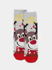 Серый носки женские, новогодние
