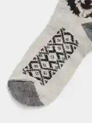 Молочный носки шерстяные тёплые зимние новогодние женские мужские,