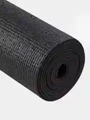Черный коврик для йоги и фитнеса STARFIT FM-101 PVC, 183x61 см