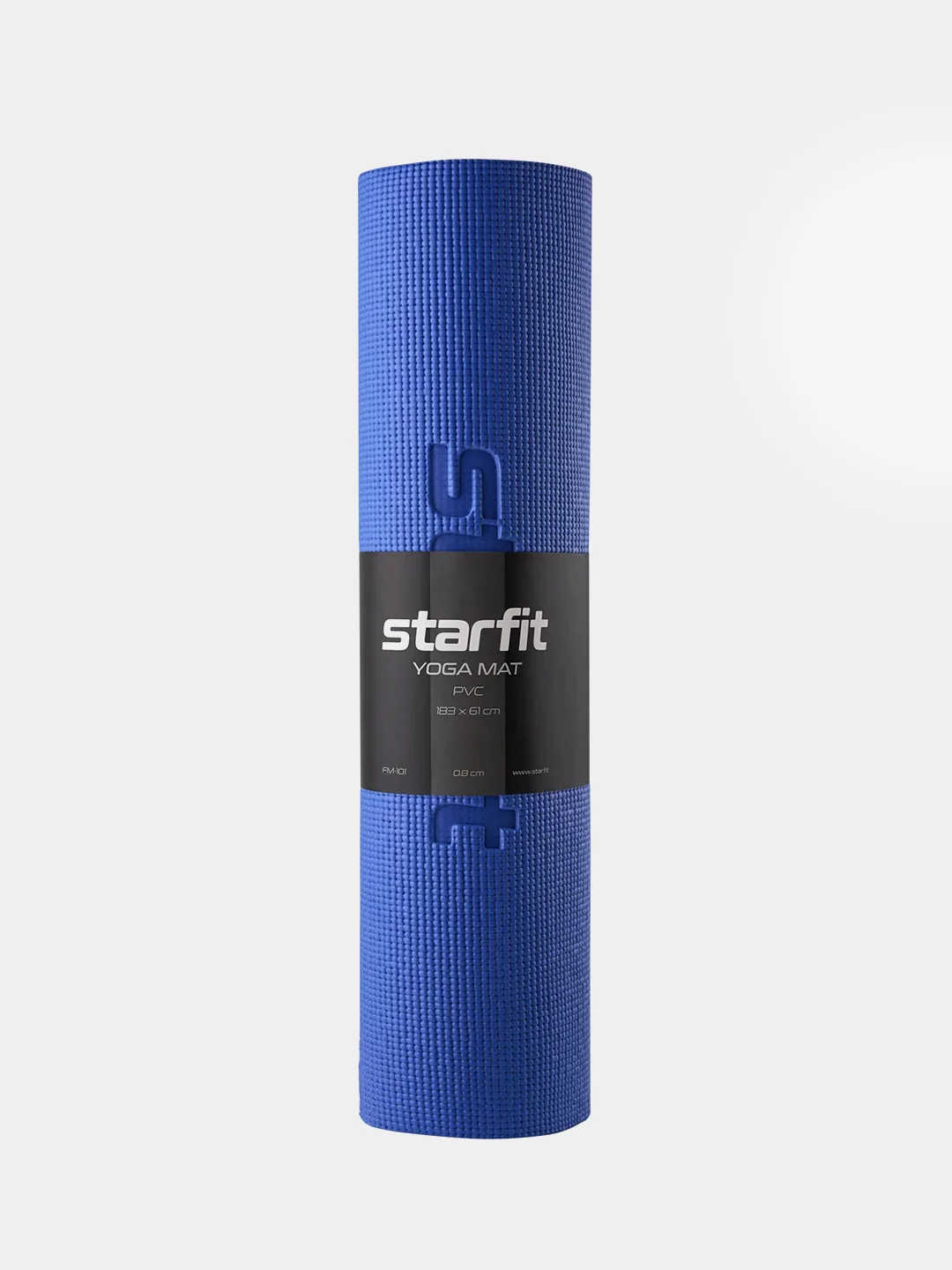 Фиолетовый коврик для йоги и фитнеса STARFIT FM-101 PVC, 183x61 см