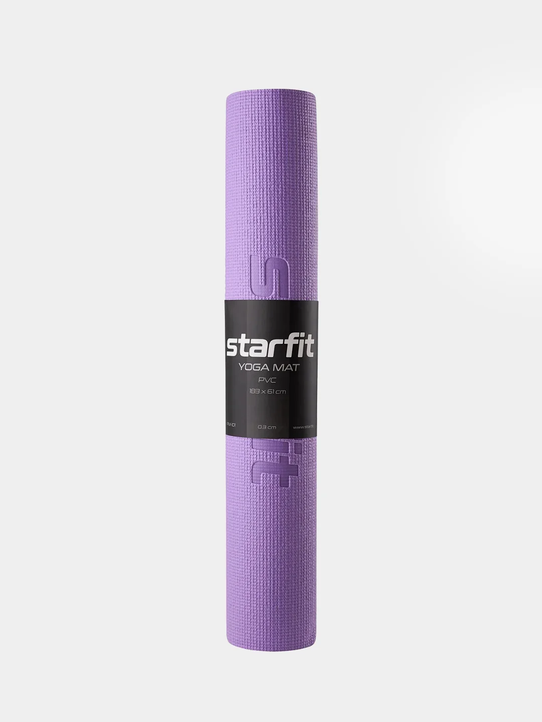 Фиолетовый коврик для йоги и фитнеса STARFIT FM-101 PVC, 183x61 см