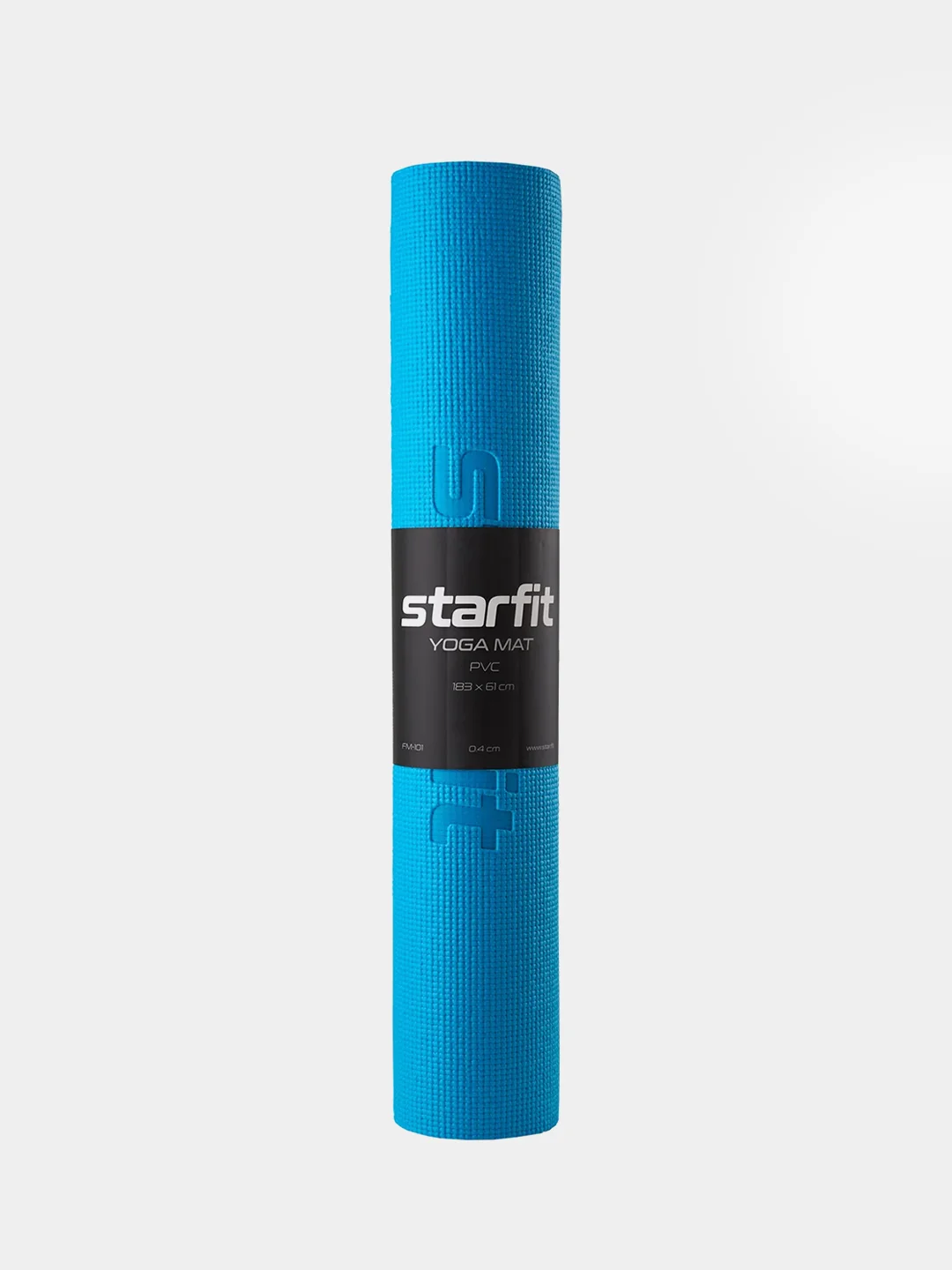 Темно-синий коврик для йоги и фитнеса STARFIT FM-101 PVC, 183x61 см